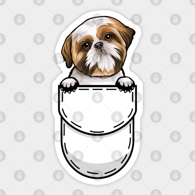 Funny Shih Tzu Pocket Dog Sticker by Pet My Dog